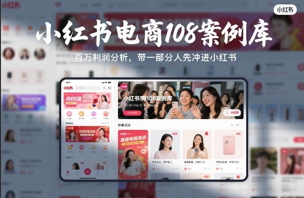 小红书电商108案例库，百W利润分析，带一部分人先冲进小红书【文档】-资源教程须哥
