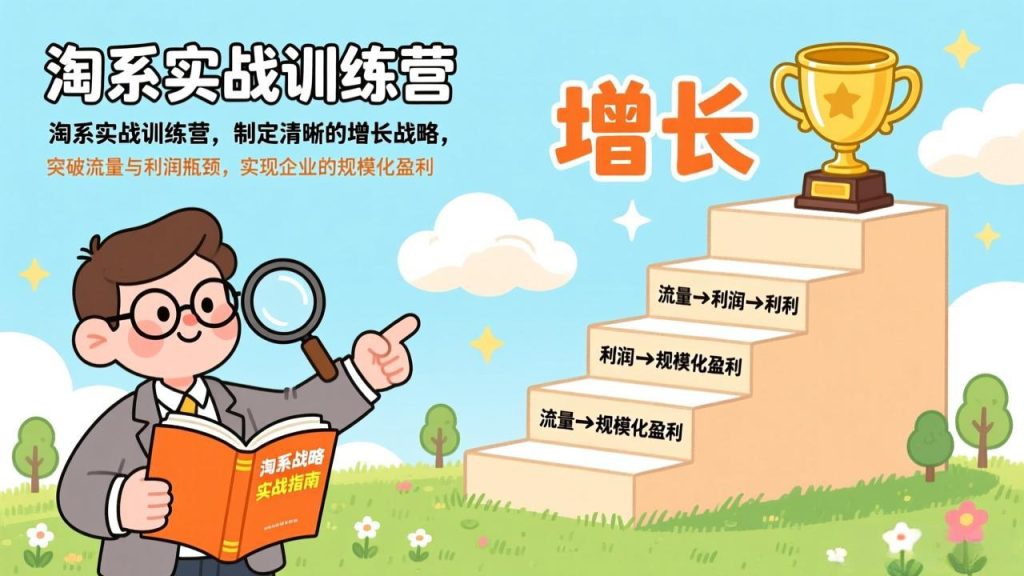 淘系实战训练营，制定清晰的增长战略，突破流量与利润瓶颈，实现企业的规模化盈利-资源教程须哥