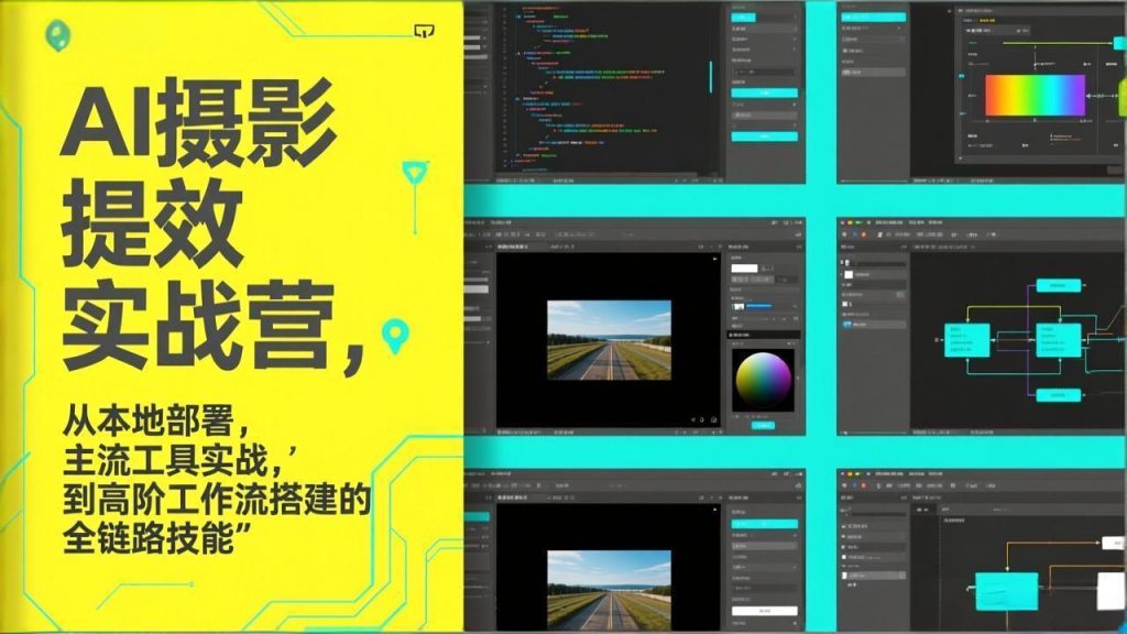 AI+摄影提效实战营,从本地部署,主流工具实战,到高阶工作流搭建的全链路技能-资源教程须哥