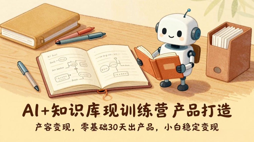 AI+知识库变现训练营，产品打造、内容创作、全平台变现，零基础30天出产品，小白稳定变现-资源教程须哥
