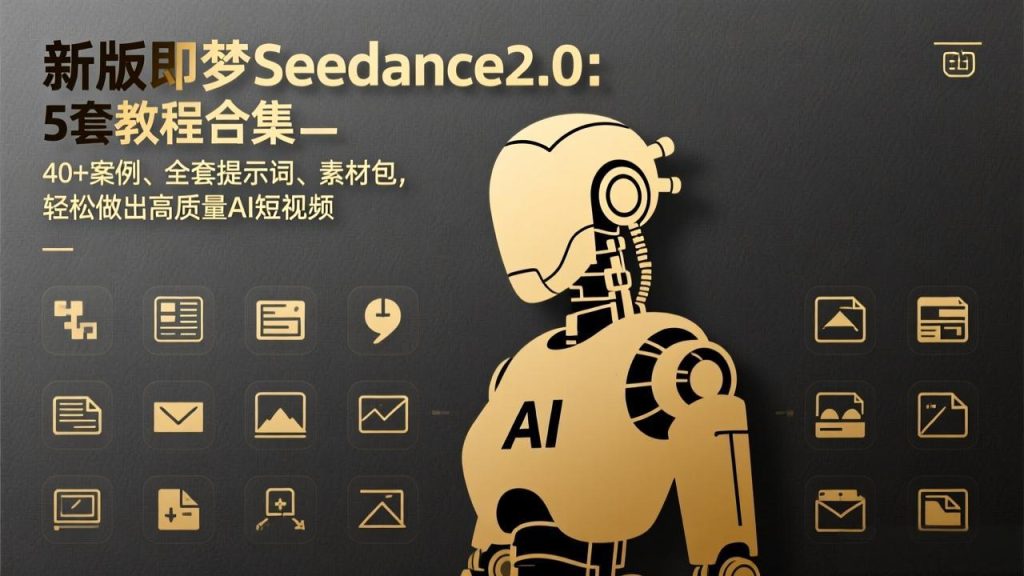新版即梦Seedance2.0：5套教程合集，40+案例、全套提示词、素材包，轻松做出高质量AI短视频-资源教程须哥