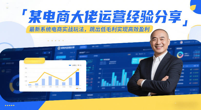 某电商大佬运营经验分享，最新系统电商实战玩法，跳出低毛利实现高效盈利-资源教程须哥