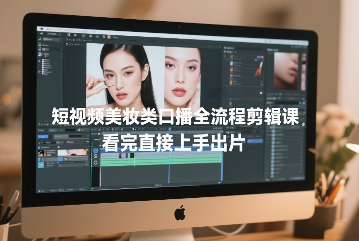短视频美妆类口播全流程剪辑课，看完直接上手出片-资源教程须哥