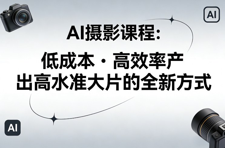 AI摄影课程,低成本高效率产出高水准大片的全新方式-资源教程须哥