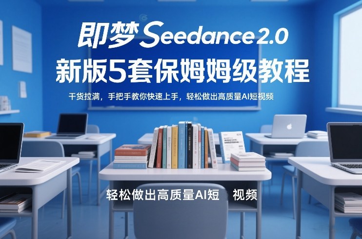即梦Seedance2.0新版5套保姆级教程，干货拉满，手把手教你快速上手，轻松做出高质量AI短视频-资源教程须哥