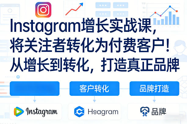 Instagram增长实战课，将关注者转化为付费客户！从增长到转化，打造真正品牌(双语字幕)-资源教程须哥