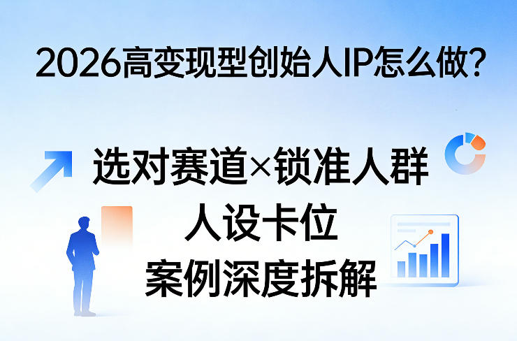2026高变现型创始人IP怎么做？选对赛道×锁准人群×人设卡位×案例深度拆解-资源教程须哥
