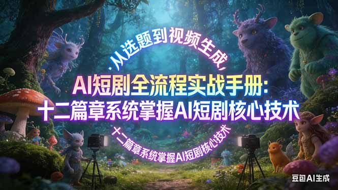 AI 短剧全流程实战手册:从选题到视频生成,十二篇章系统掌握 AI 短剧核心技术-资源教程须哥