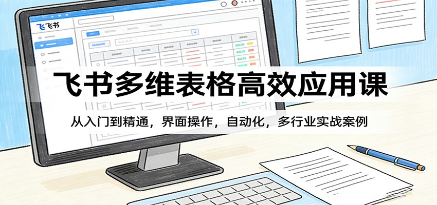 飞书多维表格高效应用课：从入门到精通，界面操作，自动化，多行业实战案例-资源教程须哥