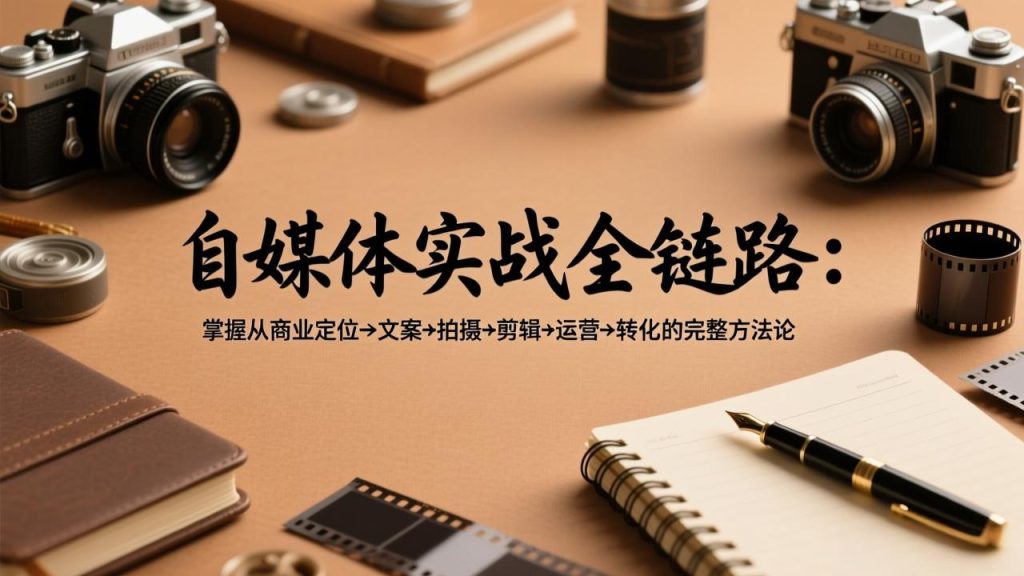 自媒体实战全链路：掌握从商业定位→文案→拍摄→剪辑→运营→转化的完整方法论-资源教程须哥