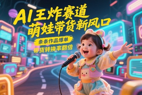 AI王炸赛道，萌娃带货新风口，条条作品爆单，带货转换率翻倍，核心逻辑拆解-资源教程须哥