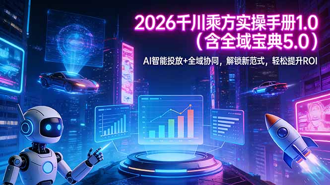 2026 千川乘方实操手册 1.0(含全域宝典 5.0-资源教程须哥