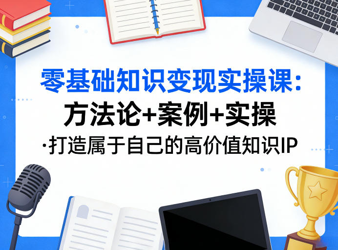 零基础知识变现实操课，方法论+案例+实操，打造属于自己的高价值知识IP-资源教程须哥