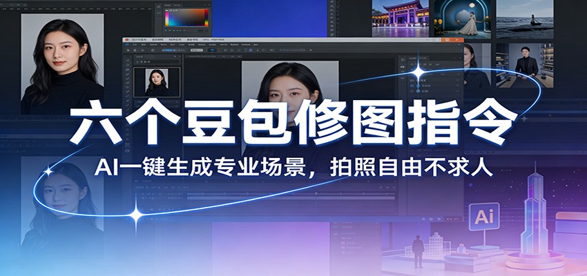 六个豆包修图指令：AI 一键生成专业场景，拍照自由不求人-资源教程须哥