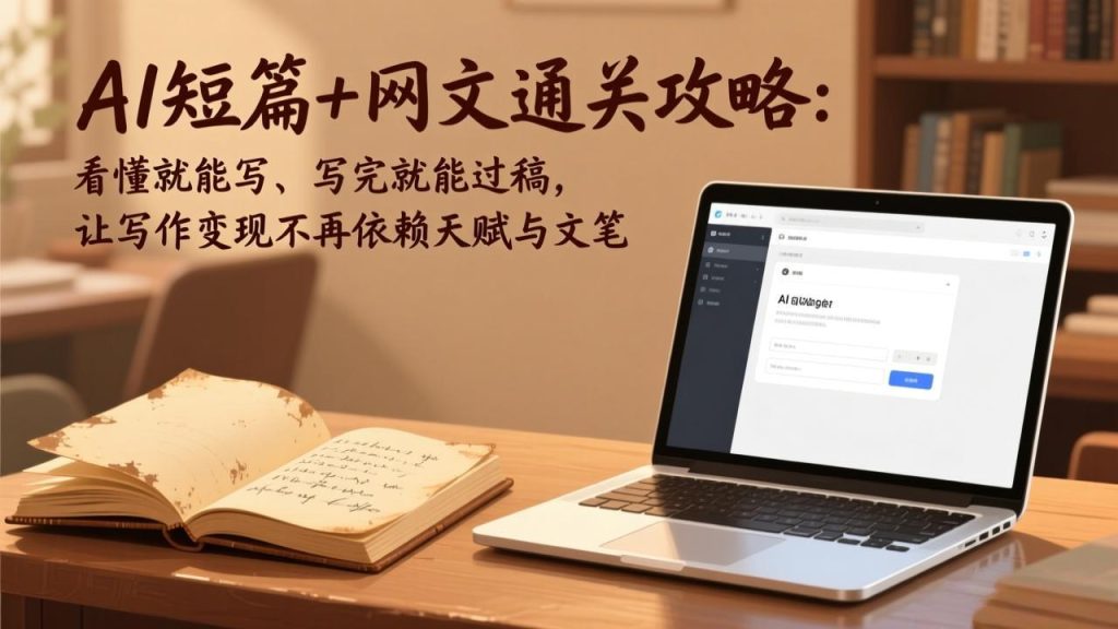 AI短篇+网文通关攻略：看懂就能写、写完就能过稿，让写作变现不再依赖天赋与文笔-资源教程须哥