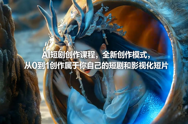AI短剧创作课程，全新创作模式，从0到1创作属于你自己的短剧和影视化短片-资源教程须哥
