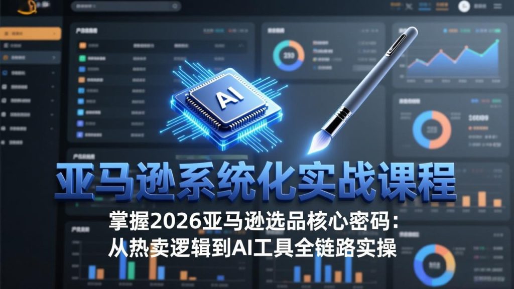 亚马逊系统化实战课-更新3月:2026最新选品方法论,从热卖原因分析到AI作图,提升选品成功率-资源教程须哥