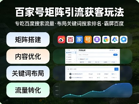 百家号矩阵引流获客玩法，专吃百度搜索流量，布局关键词搜索排名，霸屏百度-资源教程须哥