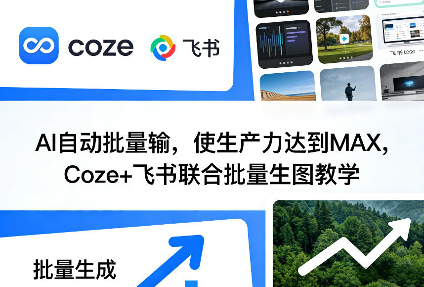 AI自动批量输，使生产力达到MAX，Coze+飞书联合批量生图教学-资源教程须哥