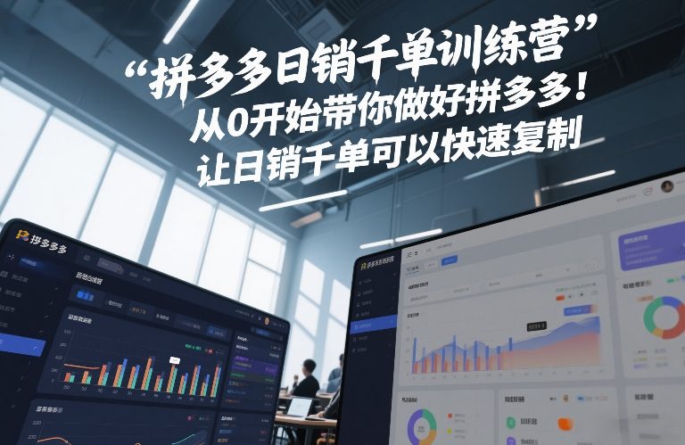 拼多多日销千单训练营，从0开始带你做好拼多多，让日销千单可以快速复制(更新26年3月)-资源教程须哥