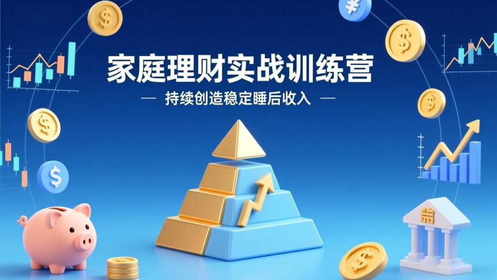 家庭理财实战训练营：从0到1建体系，三阶进阶层层递进，助你持续创造稳定睡后收入-资源教程须哥