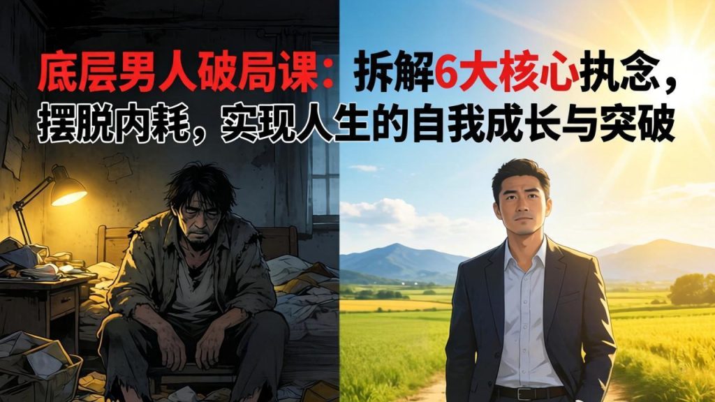 付费文章：底层男人破局课：拆解 6 大核心执念，摆脱内耗，实现人生的自我成长与突破-资源教程须哥