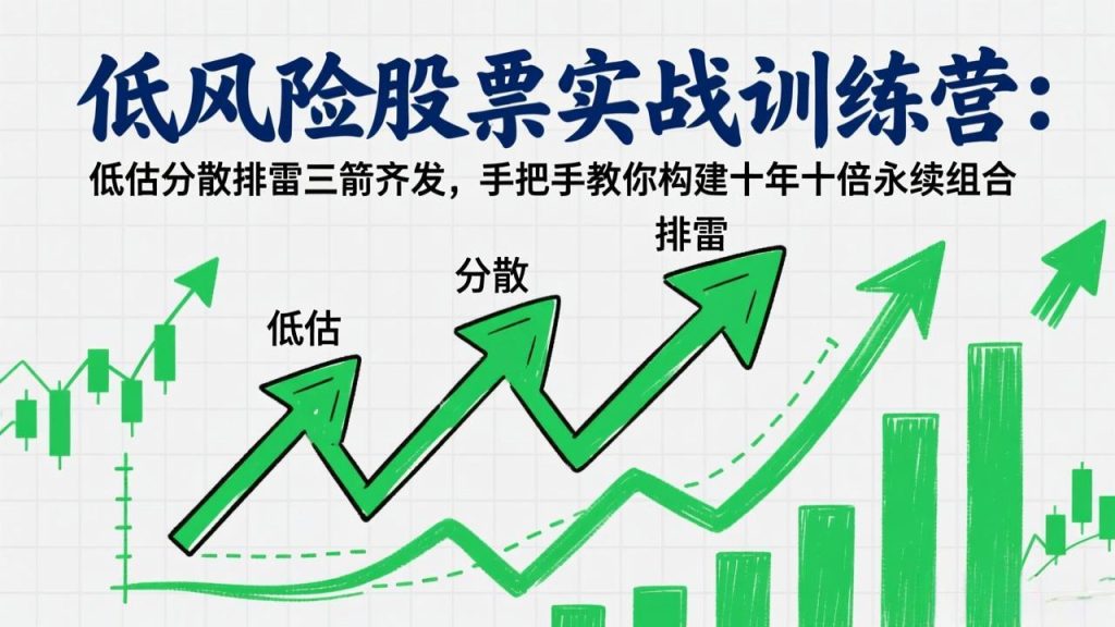 低风险股票实战训练营：低估分散排雷三箭齐发，手把手教你构建十年十倍永续组合-资源教程须哥