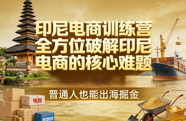 印尼电商训练营,全方位破解印尼电商的核心难题,普通人也能出海掘金-资源教程须哥