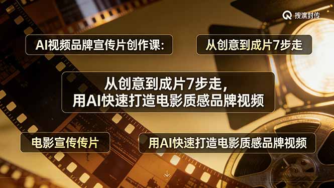 AI视频品牌宣传片创作课：从创意到成片7步走，用AI快速打造电影质感品牌视频-资源教程须哥