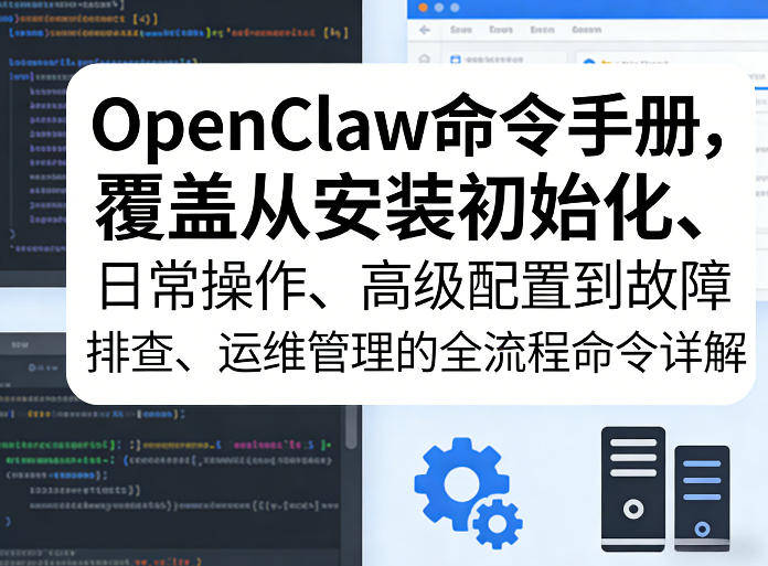 OpenClaw命令手册，覆盖从安装初始化、日常操作、高级配置到故障排查、运维管理的全流程命令详解-资源教程须哥