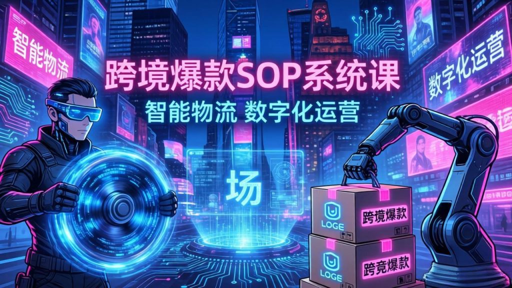 跨境爆款SOP系统课，“内容飞轮+精准投放+AI自动化”为核心，拆解“人×货×场”黄金公式-资源教程须哥