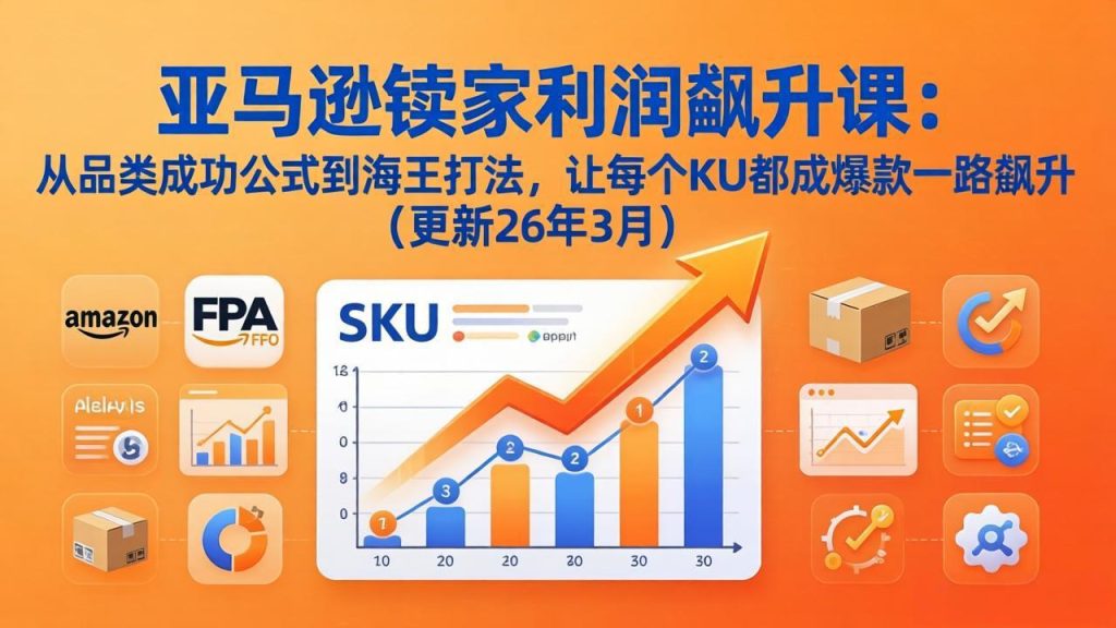 亚马逊卖家利润飙升课：从品类成功公式到海王打法，让每个SKU都成爆款一路飙升(更新26年3月-资源教程须哥