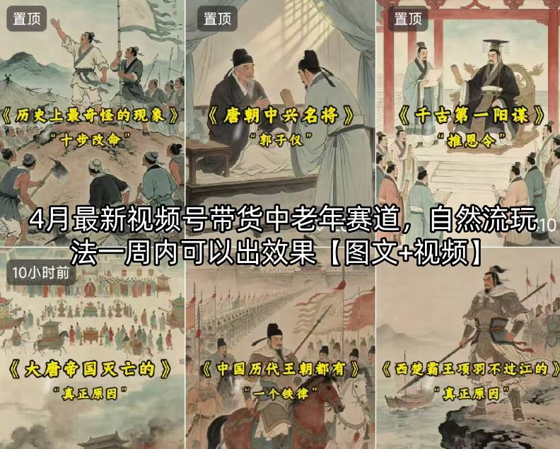 4月最新视频号带货中老年赛道，自然流玩法一周内可以出效果【图文+视频】-资源教程须哥