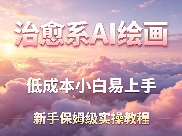 治愈系AI绘画提示词项目，低成本小白易上手，每天10分钟，新手保姆级实操教程-资源教程须哥
