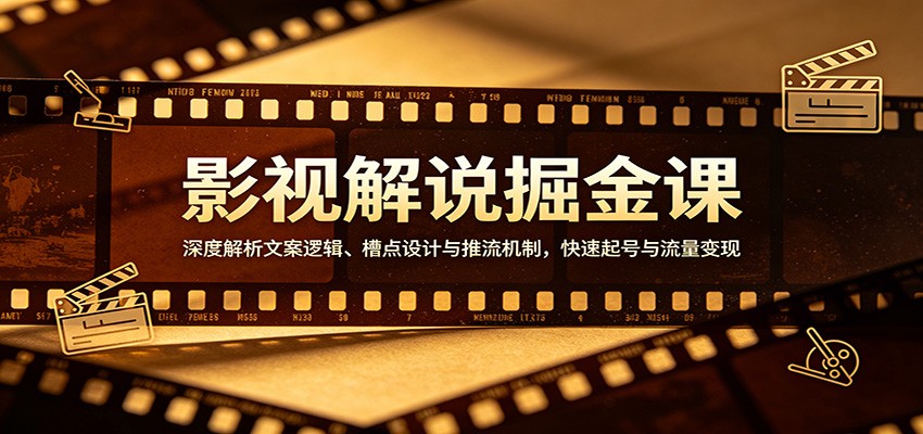 影视解说掘金课:深度解析文案逻辑、槽点设计与推流机制,快速起号与流量变现-资源教程须哥