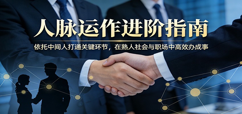 付费文章：人脉运作进阶指南，依托中间人打通关键环节，在熟人社会与职场中高效办成事-资源教程须哥