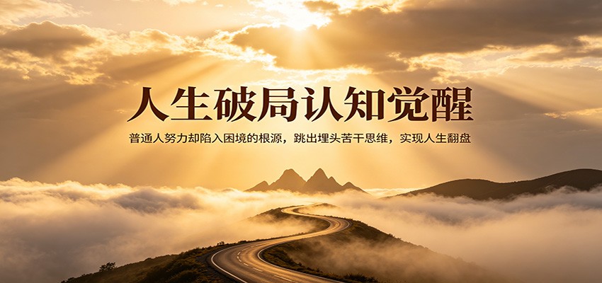 人生破局认知觉醒，普通人努力却陷入困境的根源，跳出埋头苦干思维，实现人生翻盘-资源教程须哥