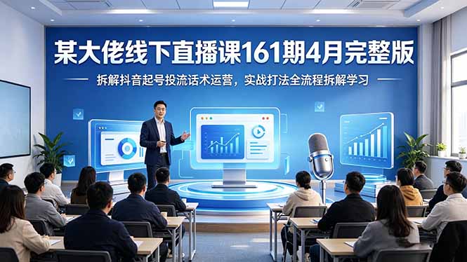 某大佬线下直播课161期4月完整版，拆解抖音起号投流话术运营，实战打法全流程拆解学习-资源教程须哥