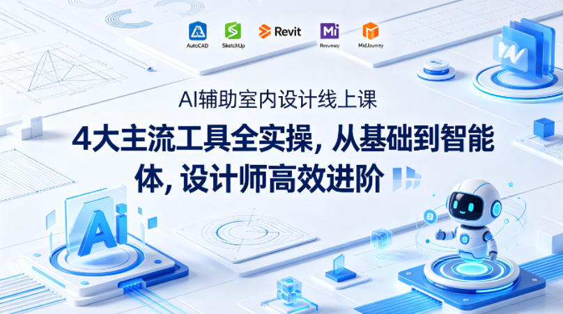 AI辅助室内设计线上课｜4大主流工具全实操，从基础到智能体，设计师高效进阶-资源教程须哥