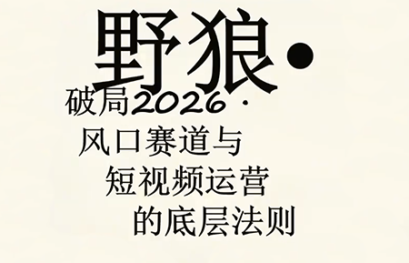 野狼团队·多平台实操运营课(更新4月)-资源教程须哥