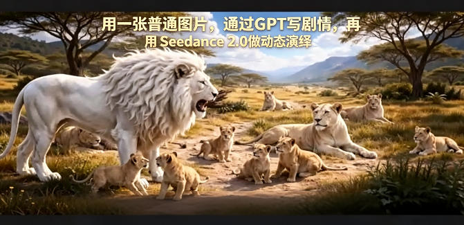 用一张普通图片，通过GPT写剧情，再用Seedance 2.0做动态演绎，居然能生成迪士尼风格搞笑动画-资源教程须哥