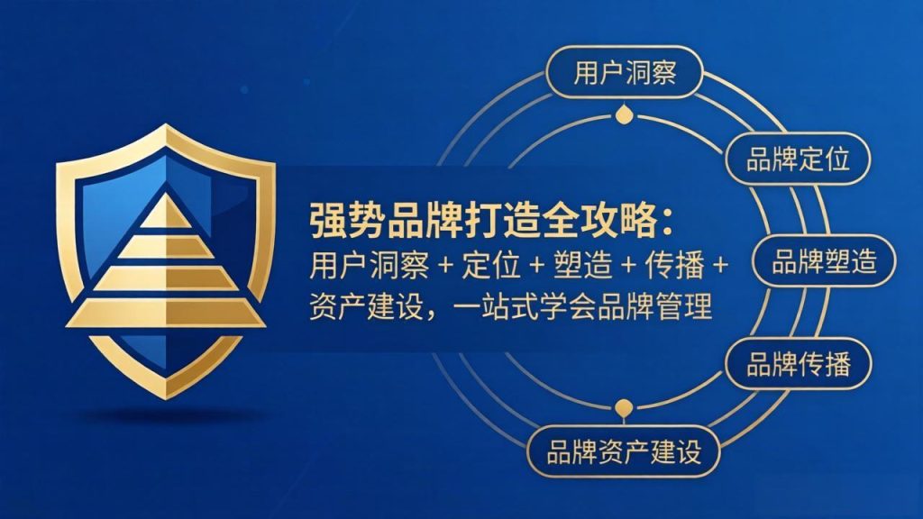 强势品牌打造全攻略：用户洞察 + 定位 + 塑造 + 传播 + 资产建设，一站式学会品牌管理-资源教程须哥