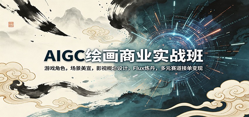 AIGC绘画商业实战班：游戏角色，场景美宣，影视概念设计，Flux炼丹，多元赛道接单变现-资源教程须哥