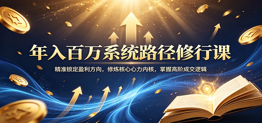年入百万系统路径修行课：精准锁定盈利方向，修炼核心心力内核，掌握高阶成交逻辑-资源教程须哥