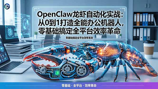 OpenClaw龙虾自动化实战：从0到1打造全能办公机器人，零基础搞定全平台效率革命-资源教程须哥