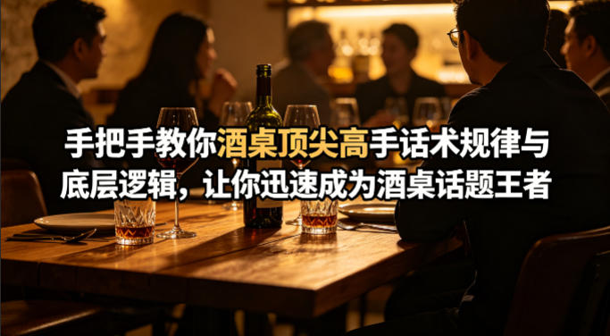 付费文章：手把手教你酒桌顶尖高手话术规律与底层逻辑，让你迅速成为酒桌话题王者(二十年全网独家经验分享)-资源教程须哥