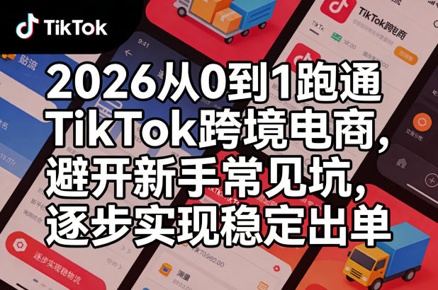 2026从0到1跑通TikTok跨境电商,避开新手常见坑,逐步实现稳定出单-资源教程须哥