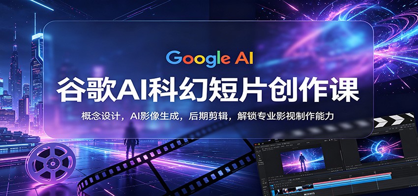 谷歌AI科幻短片创作课：概念设计，AI影像生成，后期剪辑，解锁专业影视制作能力-资源教程须哥