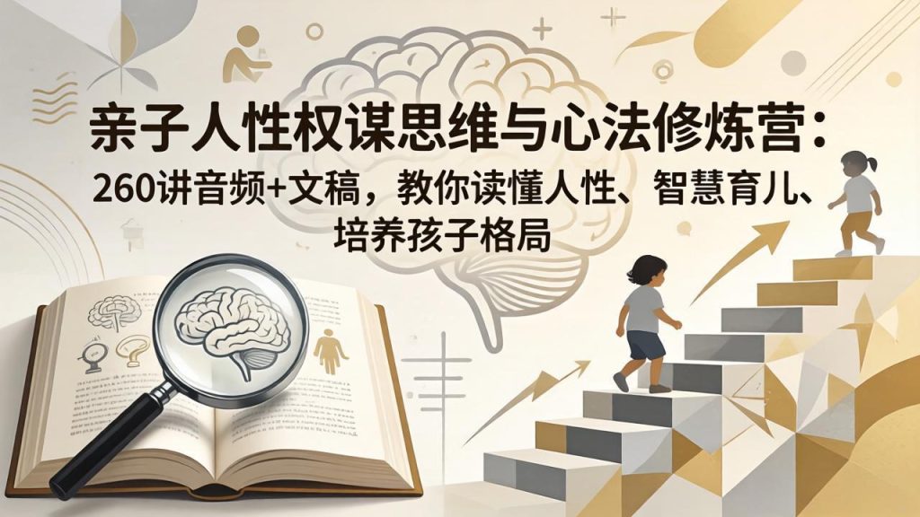 亲子人性权谋思维与心法修炼营：260讲音频+文稿，教你读懂人性、智慧育儿、培养孩子格局-资源教程须哥