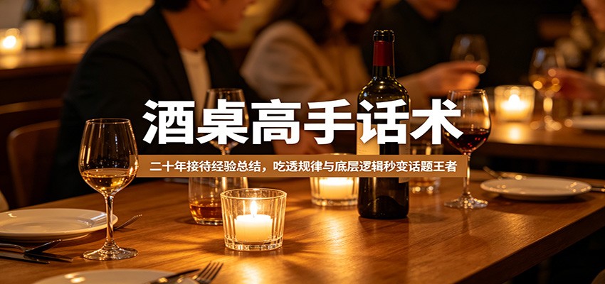 酒桌高手话术：二十年接待经验总结，吃透规律与底层逻辑秒变话题王者-资源教程须哥